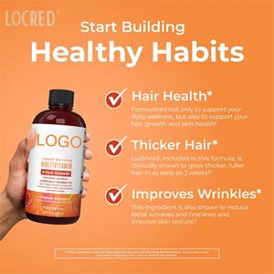 Vente en gros OEM Multivitamine liquide pour la croissance des cheveux Formule Premium Santé de la peau Complément alimentaire liquide pour la croissance des cheveux pour les femmes - Product Image 3