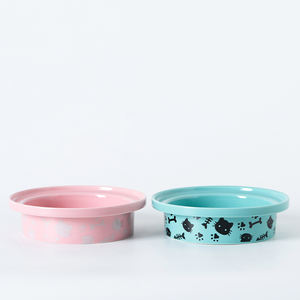 BESTCERA Custom ized Round Porzellan Pet Bowl Glasierte Pet Feeder Hund und Katze Keramik schale - Product Image 4