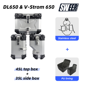 Valigetta Moto all'ingrosso in lega di alluminio scatola laterale Vstorm 650 per <span class=keywords><strong>Suzuki</strong></span> <span class=keywords><strong>Dl650</strong></span>