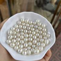 Perles baroques torsadées blanches des mers du Sud de 7-9 mm, perles en vrac pour colliers et boucles d'oreilles DIY, lustre extra élevé