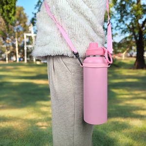 Accessoires pour bouteilles et gobelets Owala Stanley de 20oz, 30oz, 32oz, 40oz : Cordon en silicone avec anneau, support de transport bandoulière - Product Image 2