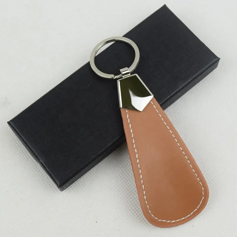 High Quality Small Colorful Leather Portable Shoe Horn