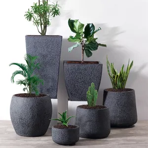 Fabrikant Groothandel Indoor Outdoor Plant Potten Fiber Klei Bloempotten Huis Tuin Potten Plantenbakken