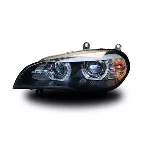 Phare de voiture adapté pour BMW X5 E70 2007-2013, phares de haute qualité, édition HID, proche de la lumière, assemblage de phares à double lentille