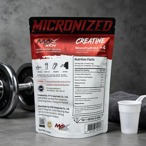 Custom Red Black White Stand Up Zipper Pouch for 300g Creatine Sports Supplement Powder Packaging <b>Bag</b> - Product Image 2