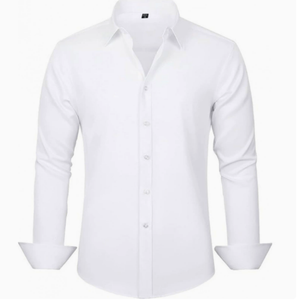 Camicia Formale da <span class=keywords><strong>Uomo</strong></span> 26, <span class=keywords><strong>Slim</strong></span> <span class=keywords><strong>Fit</strong></span>, Maniche Lunghe, Tinta Unita, Semplice, per Business Casual - Product Image 2