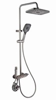 Robinet de Douche Piano de Luxe Moderne à 4 Commandes, Ensemble de Robinets de Douche et de Bain, Mitigeur d'Eau Chaude et Froide en Laiton