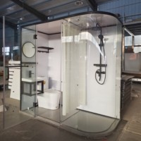 Dosettes de salle de bain préfabriquées Maison complète modulaire en conteneur Maison préfabriquée avec salle de bain toilette