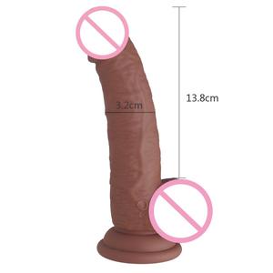 Vibratore Morbido in Silicone <span class=keywords><strong>per</strong></span> <span class=keywords><strong>Principianti</strong></span>, 10 Modalità, Impermeabile, Ricaricabile USB, Dildo Realistico con Funzione Burst a un Tasto - Product Image 4