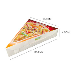 Scatola di Carta per Pizza a Fetta Singola Triangolare Personalizzata di Alta Qualità Disponibile in Magazzino - Product Image 1