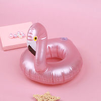 Porte-gobelet gonflable en gros de flamant rose d'eau boissons de piscine porte-verre flottant de bière et de vin mini flotteur d'air pour la partie