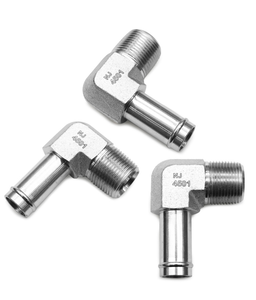 Productos de Fábrica de Alta Calidad, Codo Recto de 90 Grados de Acero al Carbono Galvanizado, Adaptador de Manguera Macho NPTF 4501 - Product Image 1
