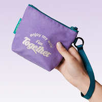 Pochette à fermeture éclair personnalisée avec logo, mini porte-monnaie, petite trousse de toilette en Oxford pour cartes, argent liquide, écouteurs, clés et usage quotidien en voyage