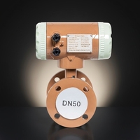 Pengukur Aliran Elektromagnetik Mag Flowmeter Sensor Aliran Digital Cairan Air Industri RS485 4-20mA Akurasi Tinggi