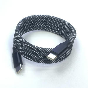 Nuovo cavo di ricarica magnetico intrecciato USB-Type-C con facile retrattile forte magnete Organizer per <span class=keywords><strong>cellulare</strong></span> caricabatterie veloce - Product Image 6