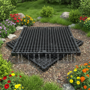 Panneau de drainage cellulaire installé sous le toit, la terrasse, l'herbe artificielle avec <span class=keywords><strong>géotextile</strong></span> pour la gestion des eaux de pluie - Product Image 5