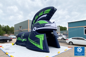 Chiều dài 23ft khổng lồ ngoài trời Inflatable Sparta đường hầm tùy chỉnh không thấm nước Inflatable cạnh tranh đường hầm - Product Image 3