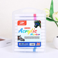 Marqueur acrylique à tête ronde, couleur opaque, empilable, lavable, pour graffiti, lot en gros