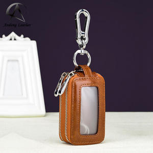 Porte-clés Andong pour femmes et hommes, porte-clés en cuir de vache véritable, pochette pour clés - Product Image 3