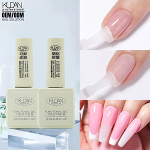 Système de gel UV pour ongles KUDAN 2026, vente chaude avec couche de finition durcie et couche de base à retirer par trempage pour l'art des ongles, en stock 2026 - Product Image 1