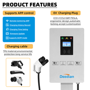 Convenibile 20kW 61A stazione di ricarica domestica a parete caricabatterie per auto con cavo da 5m durevole <span class=keywords><strong>Wallbox</strong></span> per auto EV - Product Image 3