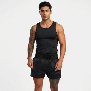 Professionally Manufactured Muay Thai Shorts Custom Made Logo Design Breathable Muay Thai Shorts for Men - Product Image 1