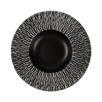 Offre Spéciale 8 pièces Noir Mat Assiettes Bols En Porcelaine Durable Vaisselle Ensemble