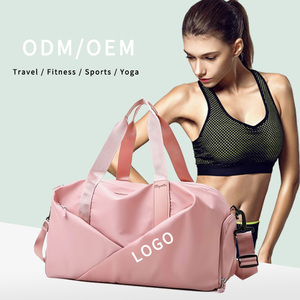 Designer Logo personnalisé Rose Nylon imperméable femmes week-end nuit <span class=keywords><strong>sac</strong></span> <span class=keywords><strong>de</strong></span> voyage Gym <span class=keywords><strong>sac</strong></span> <span class=keywords><strong>de</strong></span> <span class=keywords><strong>sport</strong></span> <span class=keywords><strong>sac</strong></span> polochon pour entrepôt <span class=keywords><strong>de</strong></span> chaussures - Product Image 1