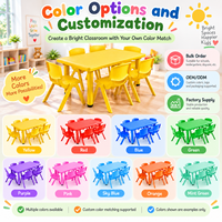 Ensemble table et chaises de classe pour la maternelle, pour enfants d'âge préscolaire, avec coins arrondis, structure stable et approvisionnement en gros