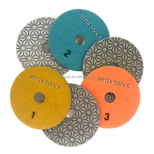 Tampons de polissage agressifs et durables en diamant à <span class=keywords><strong>3</strong></span> étapes, à usage sec ou humide pour polir et polir la pierre de quartz de granit - Product Image 1