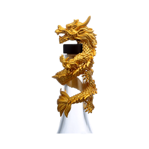 Ornamento Personalizzato per Collo di Bottiglia di Vino in Lega di Zinco Placcato Oro a Forma di Drago, Decorazione Staccabile in Metallo per Bottiglia di Liquore - Product Image 1