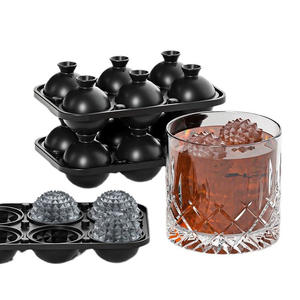 Molde de cubitos de hielo para <span class=keywords><strong>whisky</strong></span> de 2 ", bandeja de hielo cuadrada y redonda de diamante grande de 6 cavidades para cócteles, Bourbon Brandy, la <span class=keywords><strong>mejor</strong></span> combinación para beber - Product Image 3