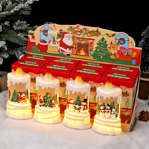 Elonna Christmas Ornament Bland Box Gift Luminous <b>Glowing</b> Painted Mini Resin Crystal <b>Ball</b> for Snowman Holiday Decorations Living - Product Image 4