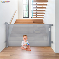 Barrière de sécurité rétractable en PVC pour escaliers, portes, couloirs, type à pression, barrière de sécurité pour bébé, filet de sécurité