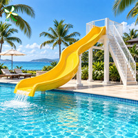 Neues Design Doppelbahn-Rennstruktur Glänzende Oberfläche Kinder Sommer Wasserpark Vergnügungspool Rutsche
