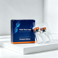 Étiquettes personnalisées 3ml 2 pièces en vinyle PVC, autocollant résistant à la chaleur, respirant, impression de logo personnalisé pour emballage de flacons, insert blister
