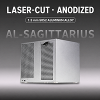 Boîtier NAS en aluminium 5052 de taille moyenne à 8 baies pour châssis de stockage MATX/ITX avec planche arrière SATA, alimentation ATX et 4 emplacements PCIe - En stock