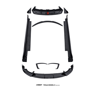 Kit de carrosserie pour tesla Model S <span class=keywords><strong>Plaid</strong></span> Dry Carbon Material Diffuseur de lèvre avant Canards Jupes latérales Spoiler pour tesla Model S Body Kit - Product Image 6