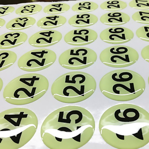 Tùy chỉnh Epoxy chiếu sáng nhãn dán phát sáng số phát sáng trong dán tối - Product Image 4