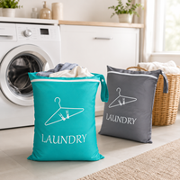 Sac de voyage portable en tissu Oxford pour le linge, lavable, léger, avec fermeture éclair et poignée, idéal pour les voyages, la gym et la natation