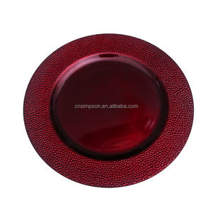Venta al por mayor de platos de melamina de plástico apilable para restaurante platos rojos de plástico para acampar - Product Image 3