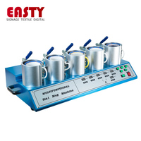 Easty Mesin Cetak Tekan Panas Mug Sublimasi 5 Dalam 1