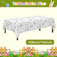 Nappe de pique-nique à colorier pour enfants, motif floral, impression personnalisée, nappe en papier jetable à colorier
