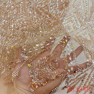 Lưới Bridal cotton mềm lông mi ren vải cho Wedding party DRESS hạt French ren hạt ren - Product Image 5