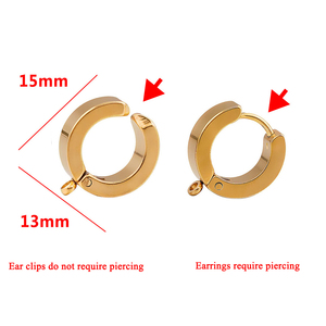 Anneau de soudure de <span class=keywords><strong>pince</strong></span> de cosse d'or plaqué sous vide d'acier inoxydable <span class=keywords><strong>pour</strong></span> des boucles d'oreilles de bricolage faisant des accessoires de bijoux - Product Image 2