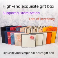 Boîte-cadeau en carton rectangulaire de luxe écologique personnalisé emballage en papier de foulard en soie logo personnalisé