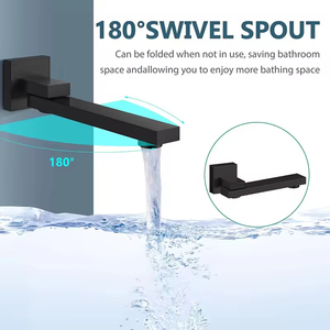 Conjunto de Torneira de Chuveiro de Parede em Latão Escovado Moderno com Três Funções, Padrão Cascata e Chuva, Válvula Cerâmica para Apartamentos - Product Image 4