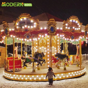 Manège à chevaux moderne, carrousel extérieur pour enfants, équipement de parc d'attractions, manège simple pour fête foraine, en vente - Product Image 4