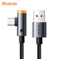 Mcdodo 594/584 6A USB-A ke USB-C 90 °   Kabel Pengisian Cepat Bersudut dengan Steker Sudut Kanan dan Fitur Mati Otomatis untuk Gaming & Mobil