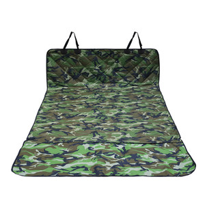 Housse de siège arrière pour animaux de compagnie, camouflage vert, 268x140cm, imperméable, tapis de coffre de voiture pour chien, coussin de siège rectangulaire en tissu - Product Image 1
